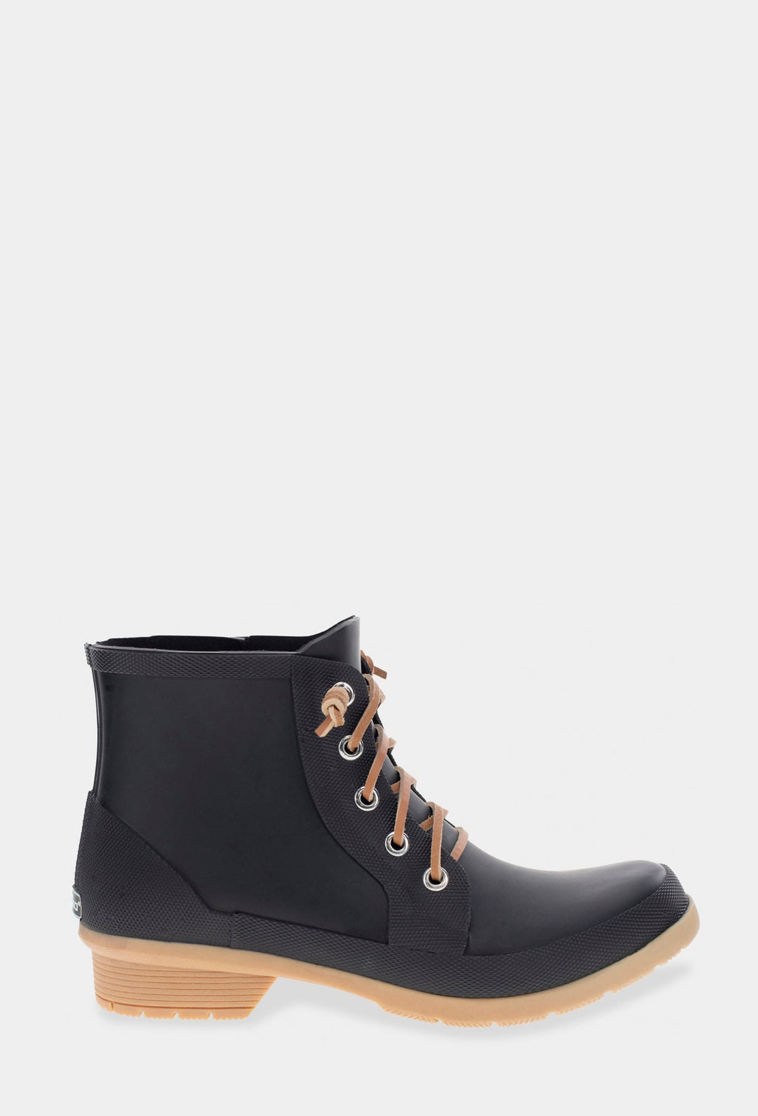 Lace Up Ankle Rain Boot - Black - WSC B2B
