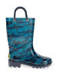 Kids Camo Shark Lighted Rain Boot - Blue - WSC B2B