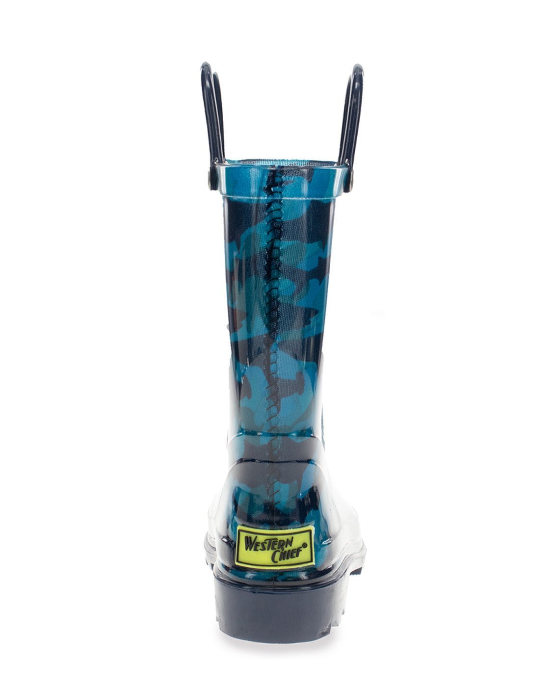 Kids Camo Shark Lighted Rain Boot - Blue - WSC B2B