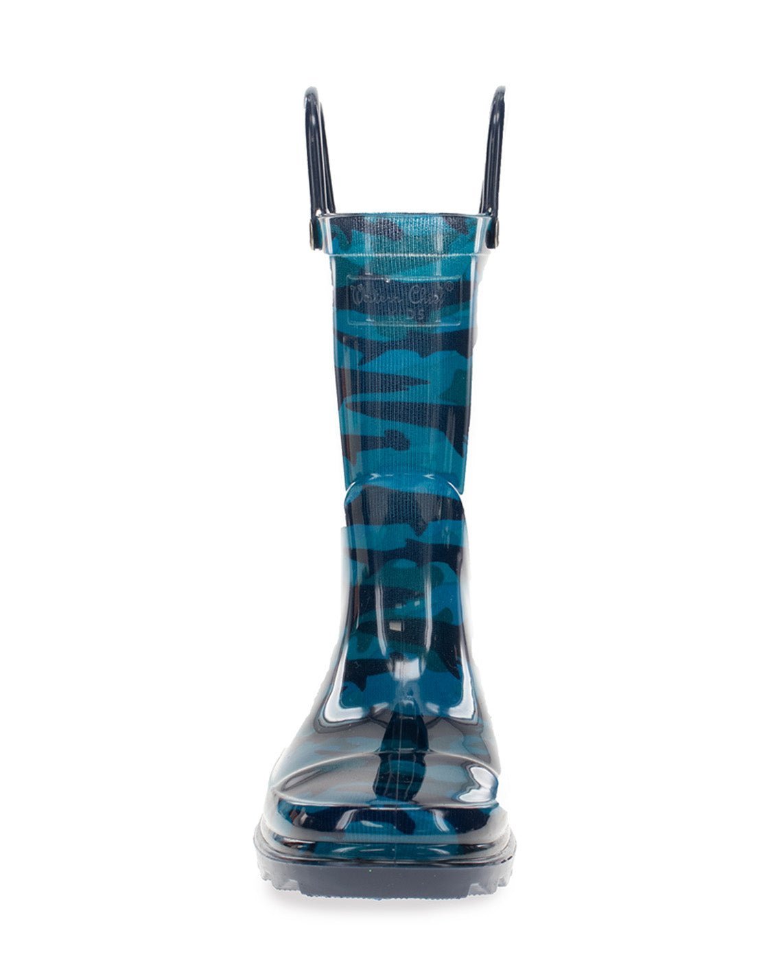 Kids Camo Shark Lighted Rain Boot - Blue - WSC B2B