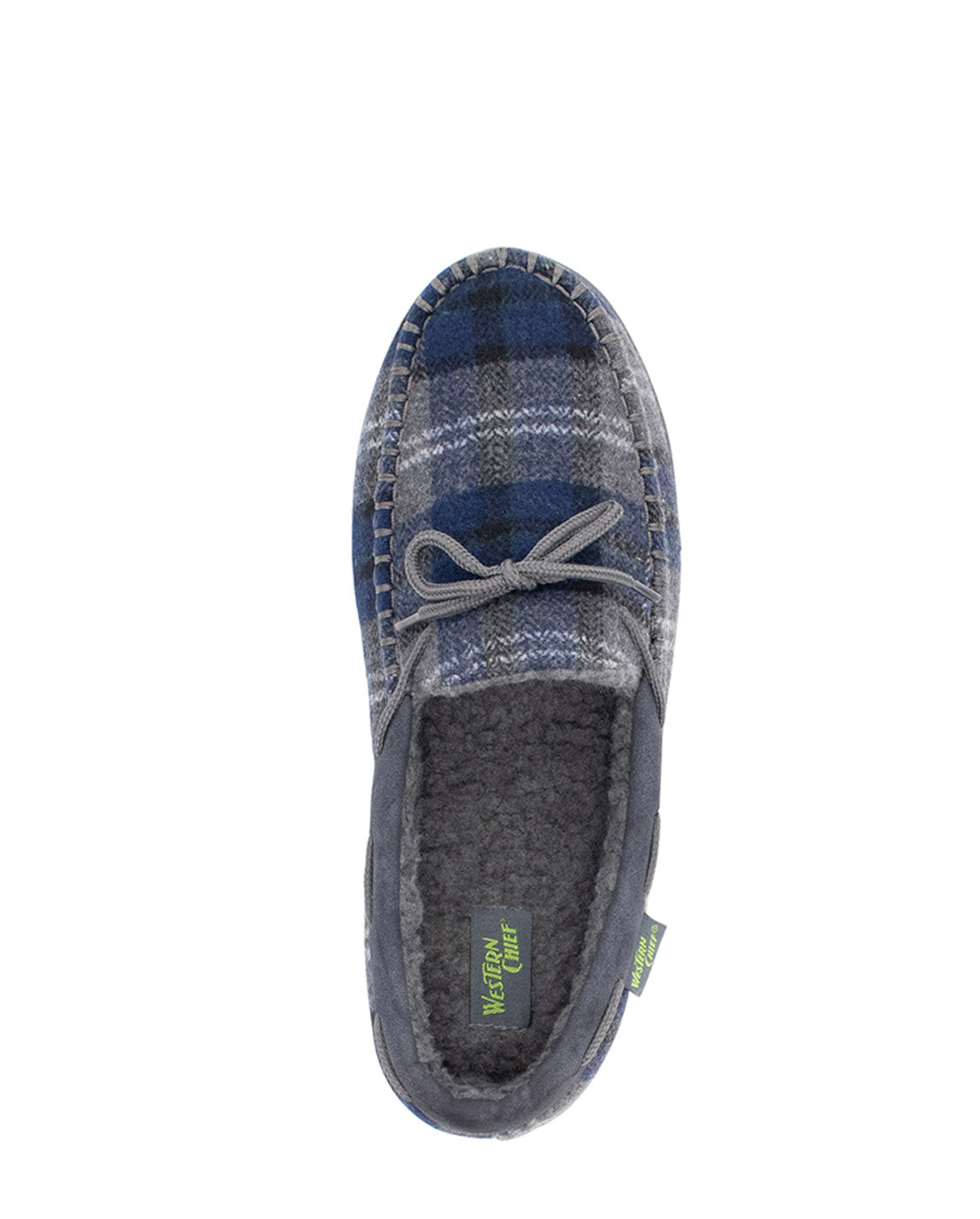 Men's Linden Plaid Moc Slipper - Navy