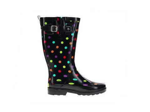 Womens Dot City Rain Boot - Black - Youtube Video