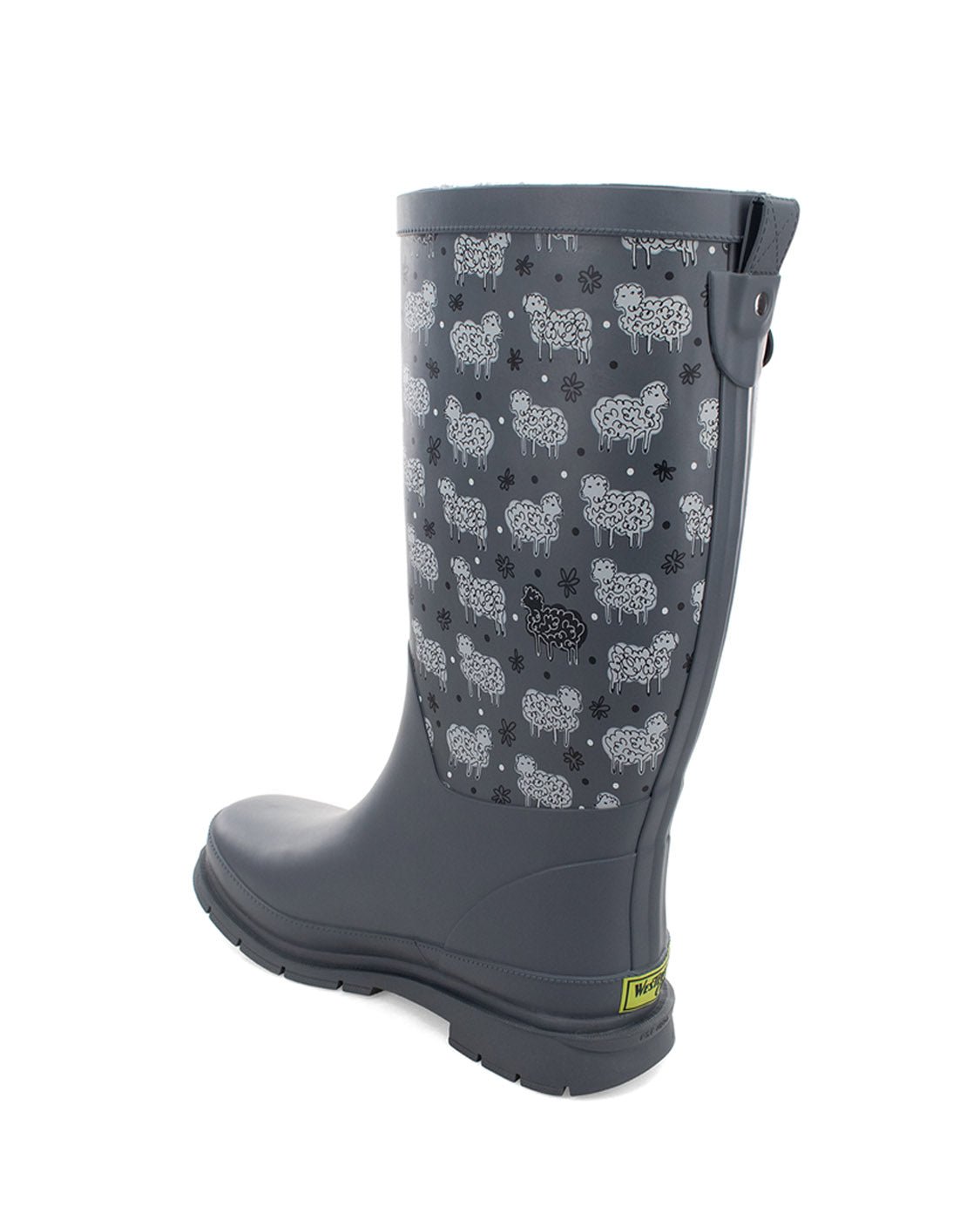 Women's Black Sheep Faux Fur Tall Rain Boot - Gray - WSC B2B