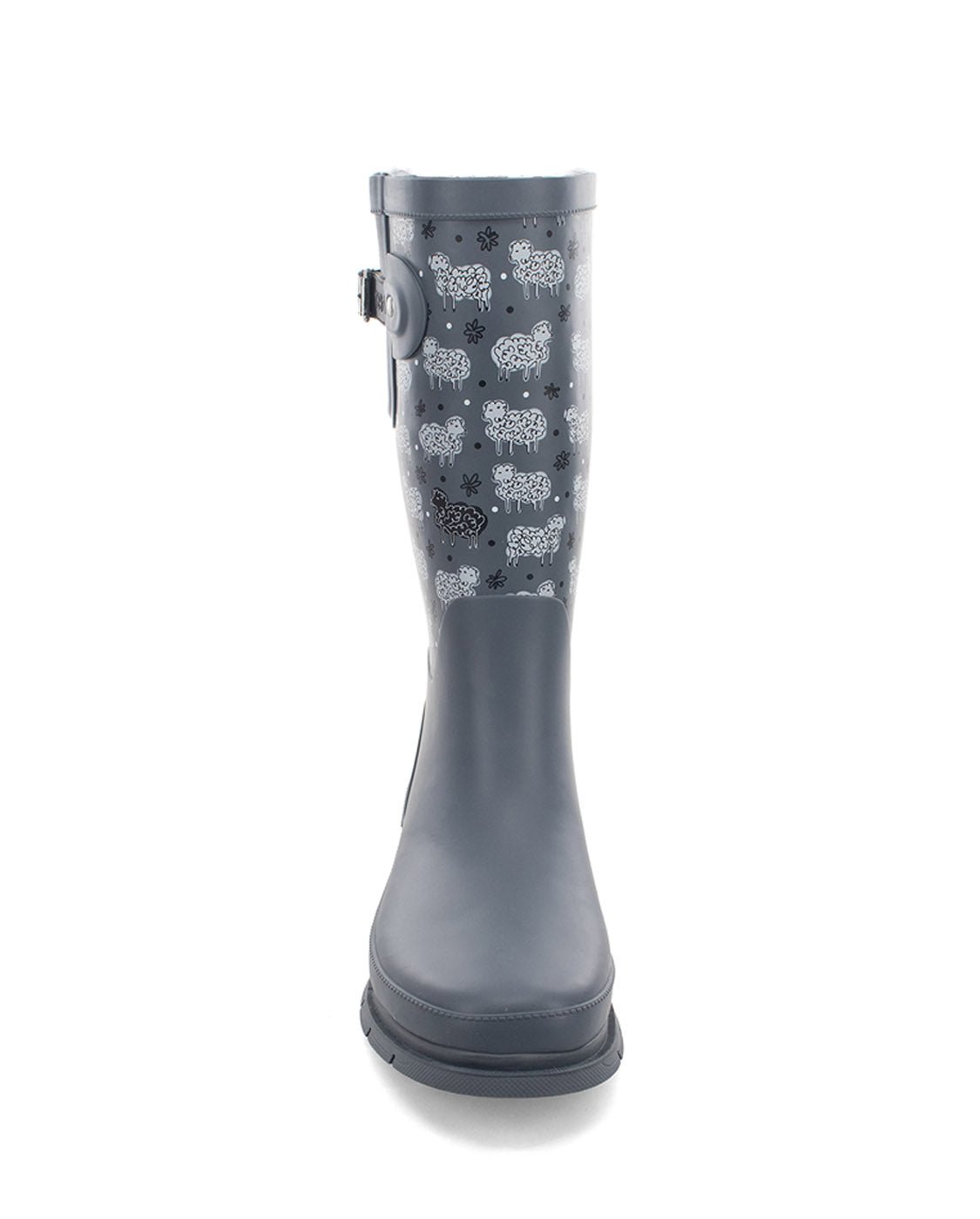 Women's Black Sheep Faux Fur Tall Rain Boot - Gray - WSC B2B