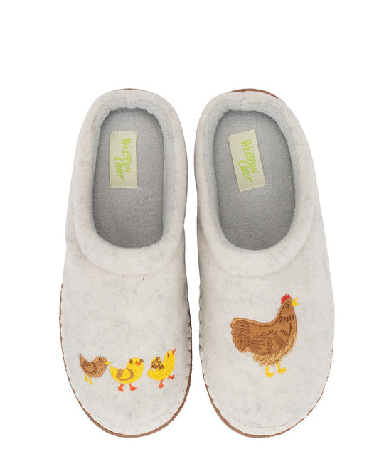 Women's Chicken Family Slipper - Beige - WSC B2B