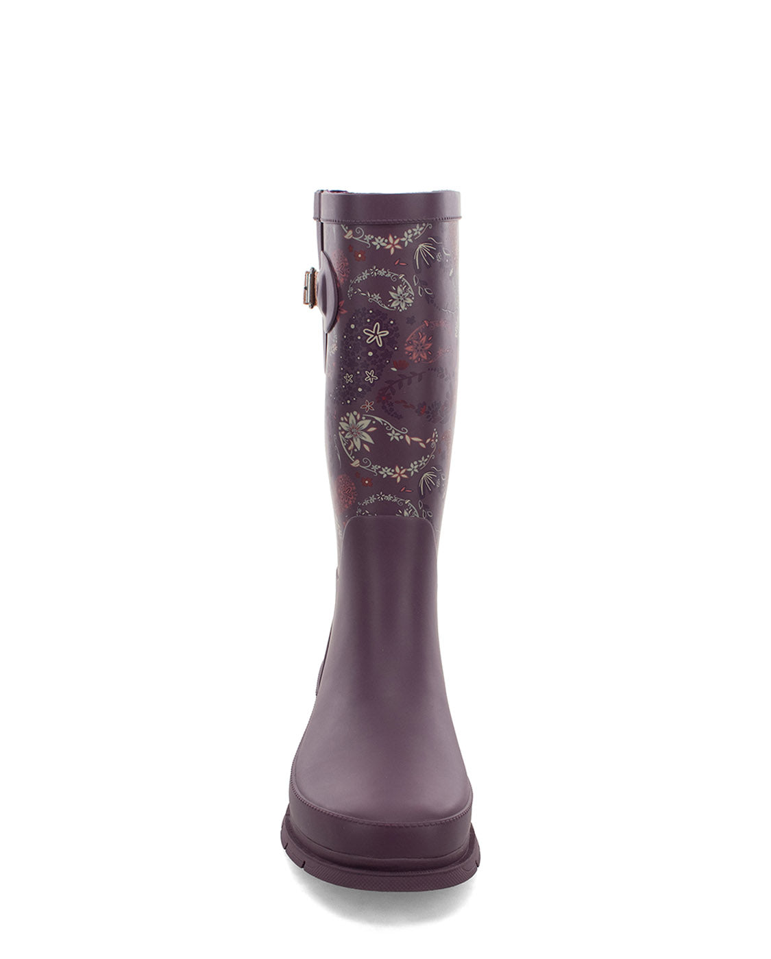 Women's Floral Paisley Tall Rain Boot - Plum