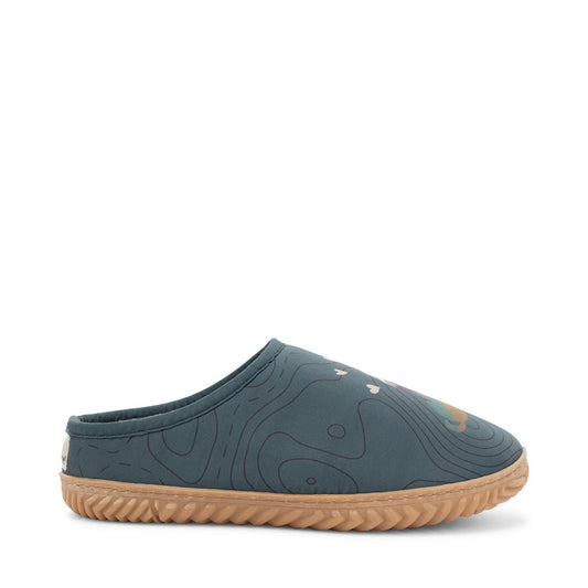 Women's Rise And Shine Dog Slipper - Teal