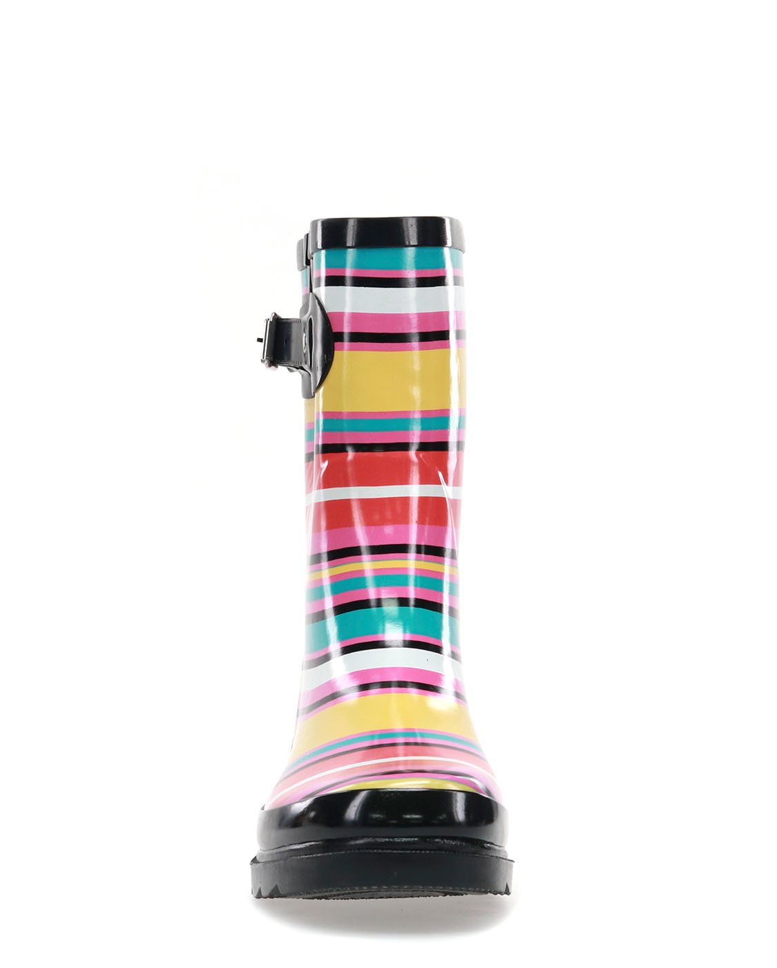 Women's Solstice Stripe Mid Rain Boot - Black - WSC B2B