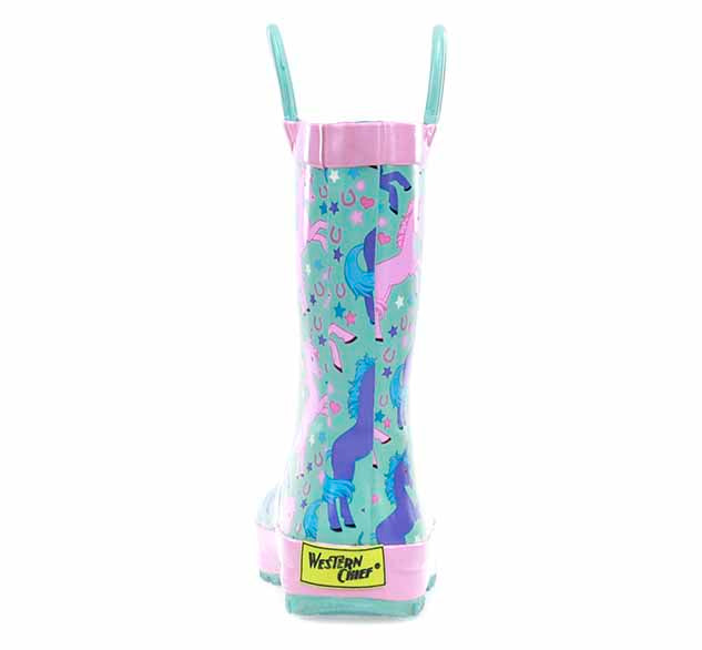 Kids Lucky Unicorn Rain Boot - Turquoise