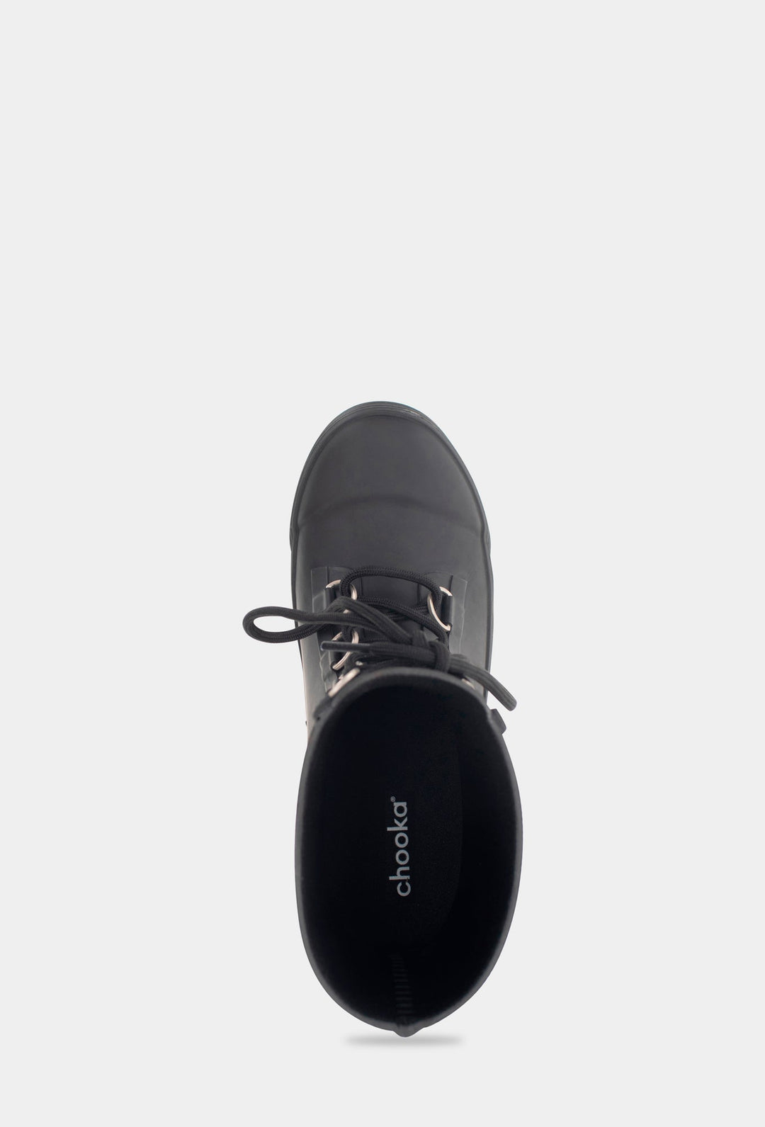 Ava Lace Up Ankle Rain Boot - Black - WSC B2B