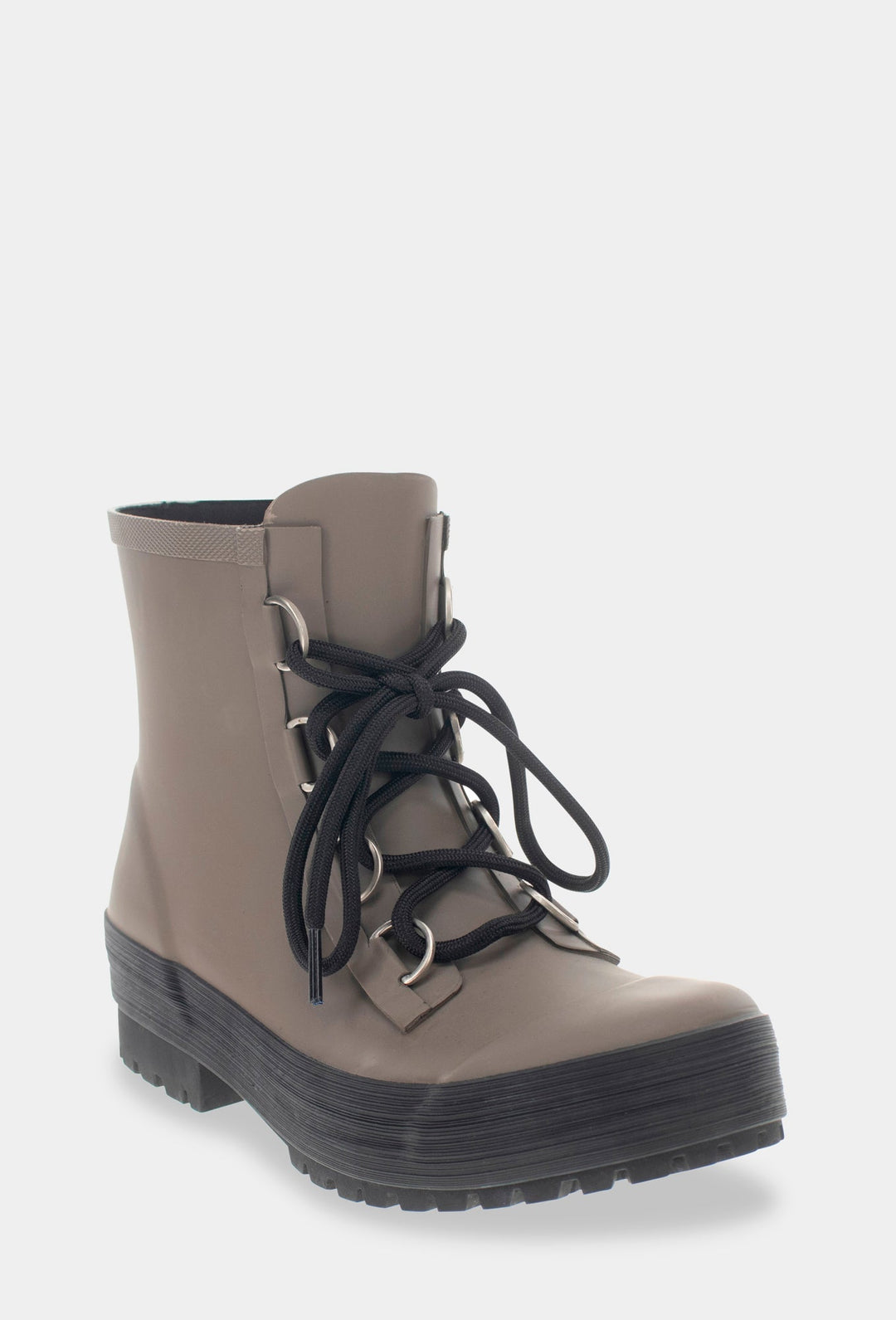 Ava Lace Up Ankle Rain Boot - Dark Taupe - WSC B2B
