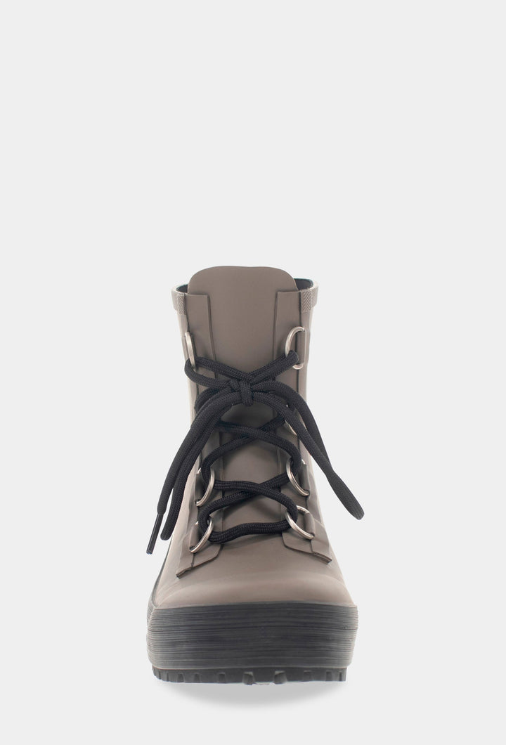 Ava Lace Up Ankle Rain Boot - Dark Taupe - WSC B2B