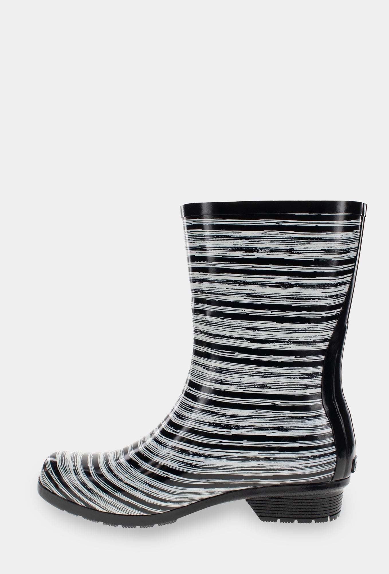 Gloss Drybrush Mid Rain Boot - Black - WSC B2B