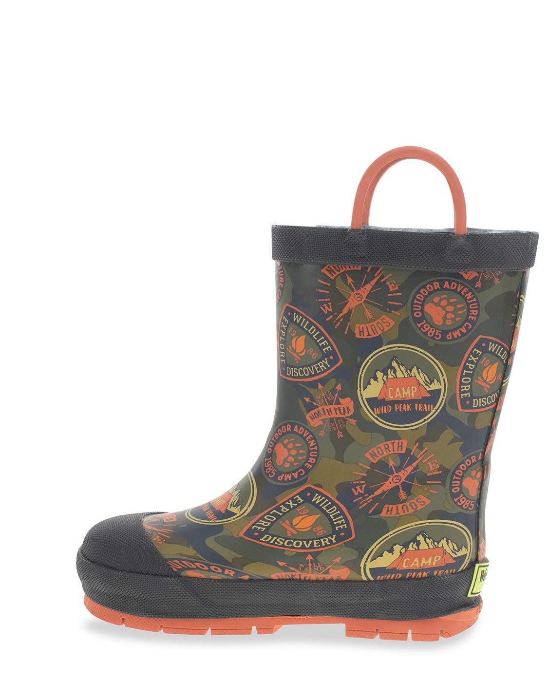 Kids Adventure Patch Rain Boot - Olive - WSC B2B