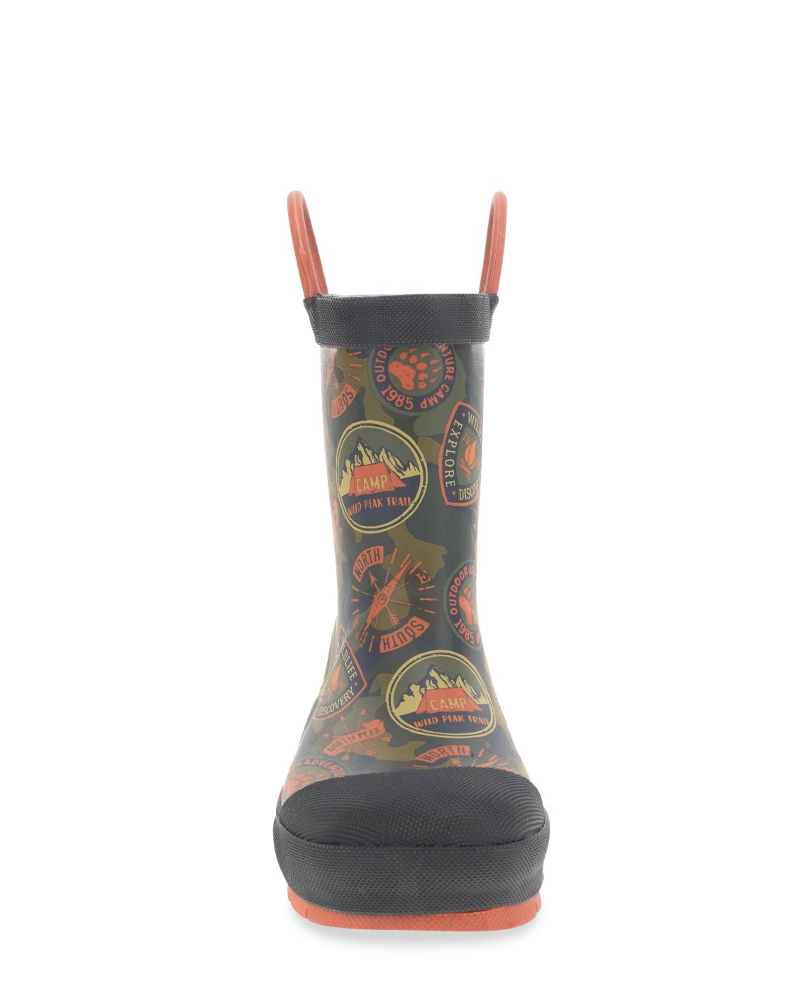 Kids Adventure Patch Rain Boot - Olive - WSC B2B