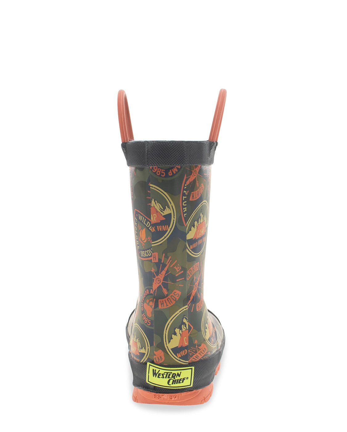 Kids Adventure Patch Rain Boot - Olive - WSC B2B