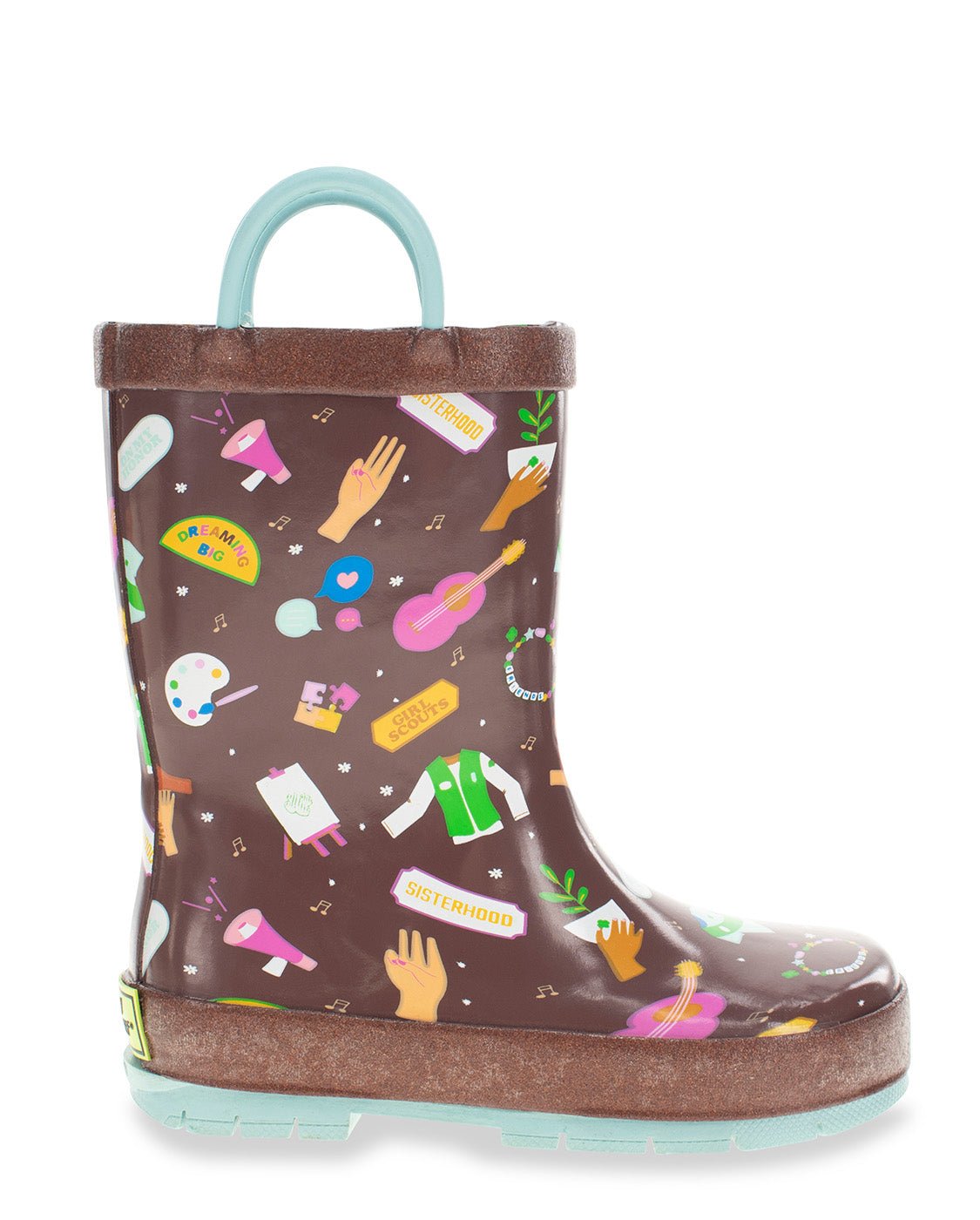 Kids Brownie Squad Rain Boot - Brown - WSC B2B