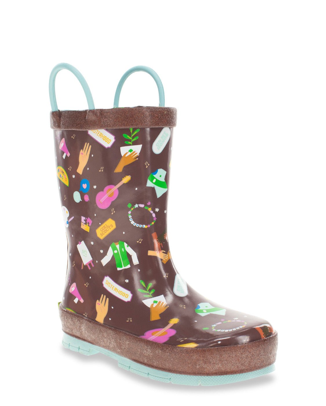 Kids Brownie Squad Rain Boot - Brown - WSC B2B