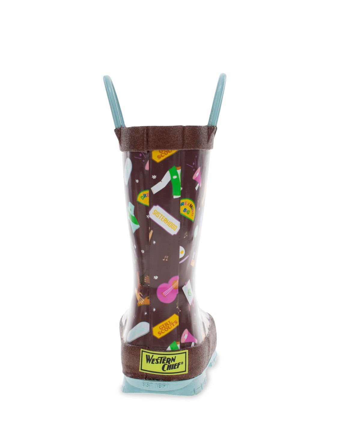 Kids Brownie Squad Rain Boot - Brown - WSC B2B