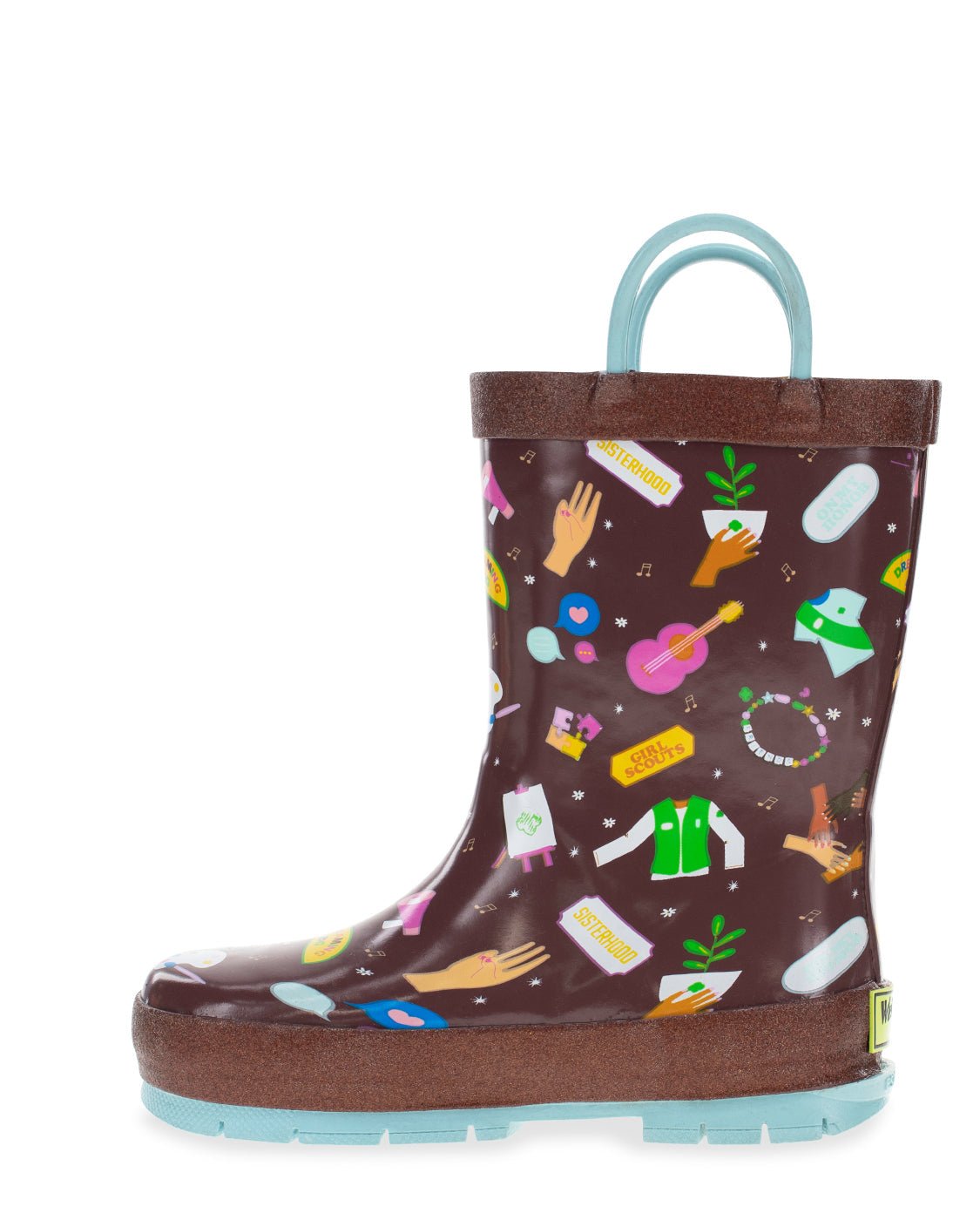 Kids Brownie Squad Rain Boot - Brown - WSC B2B