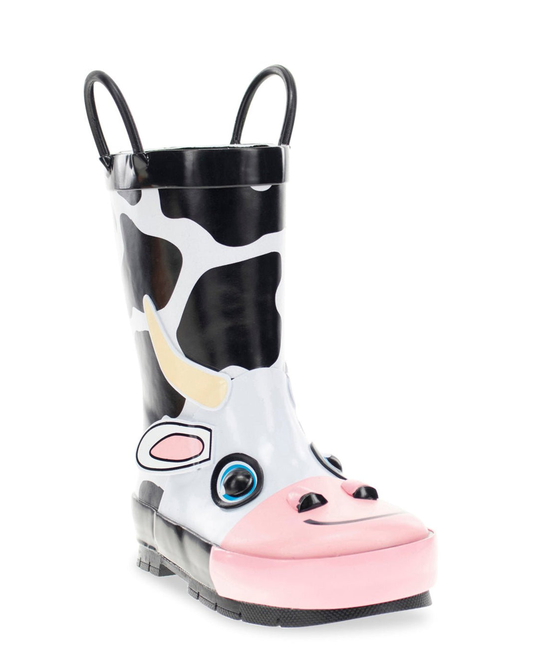 Kids Colbie Cow Rain Boot - Black - WSC B2B