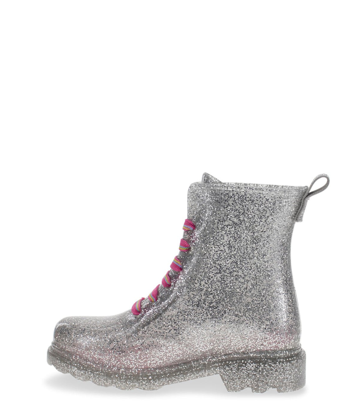 Kids Combat Ankle Rain Boot - Silver - WSC B2B