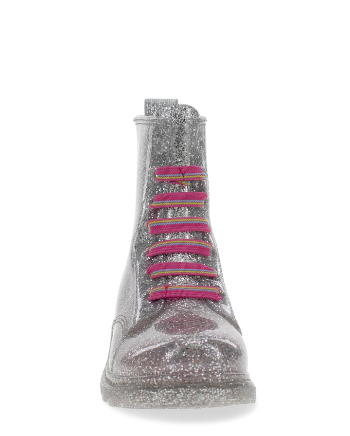 Kids Combat Ankle Rain Boot - Silver - WSC B2B