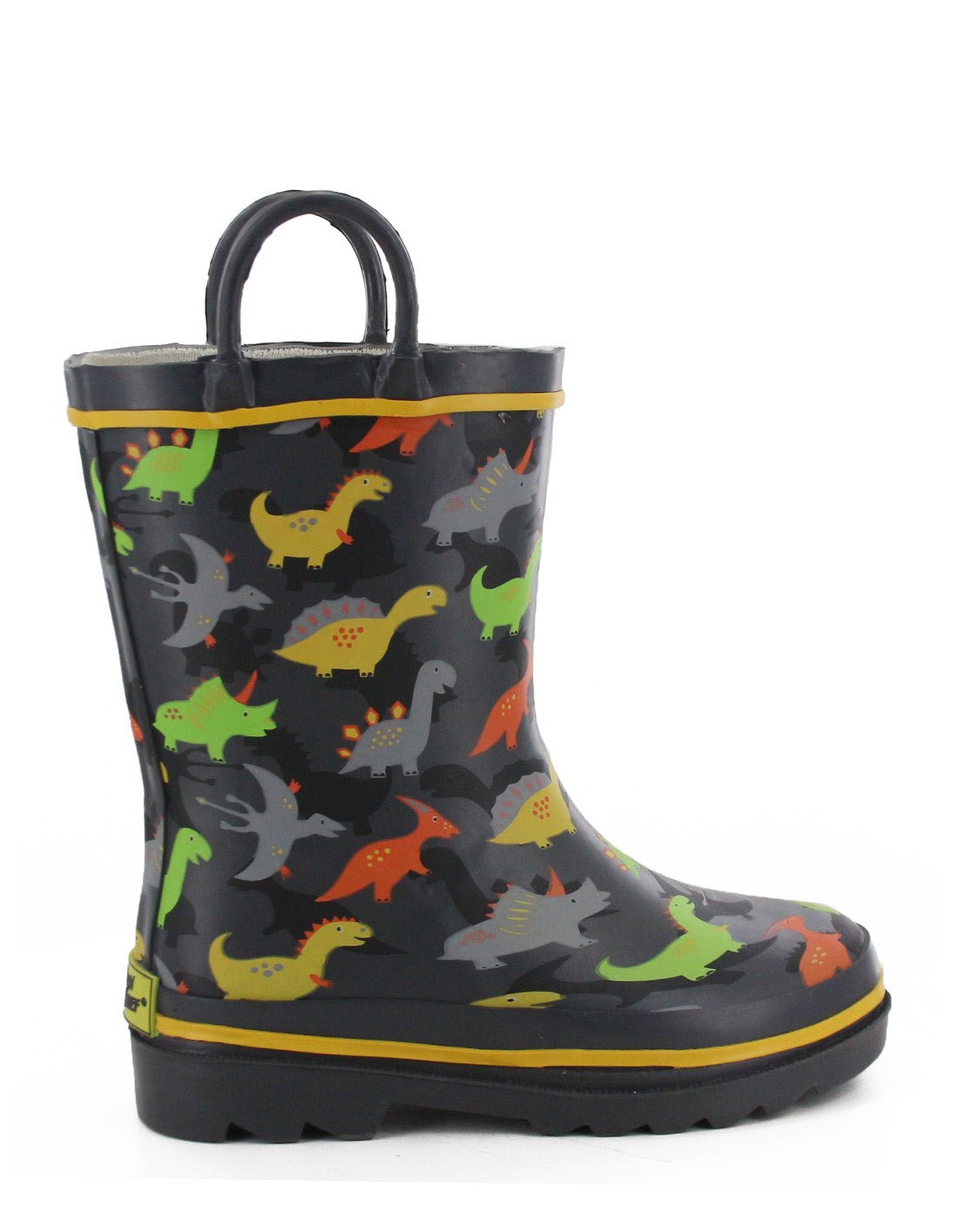 Kids Dino Dash Rain Boot - Charcoal - WSC B2B