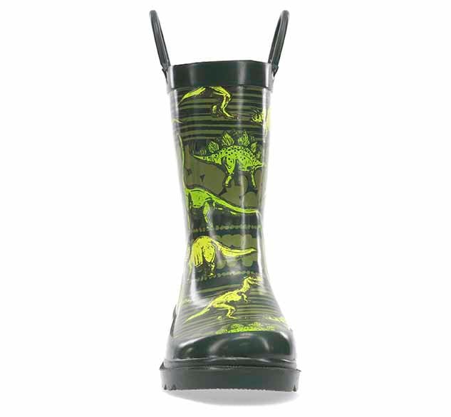 Kids Dino Quest Rain Boot - Olive - WSC B2B