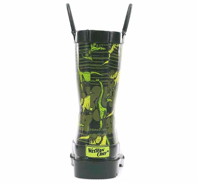 Kids Dino Quest Rain Boot - Olive - WSC B2B