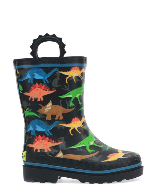 Kids Dino World Rain Boot - Black - WSC B2B