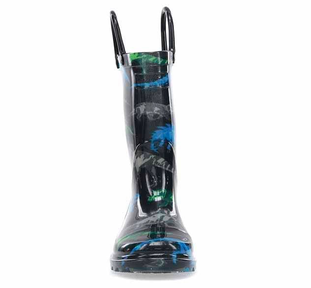 Kids Dinosaur Friends Lighted Rain Boot - Black - WSC B2B