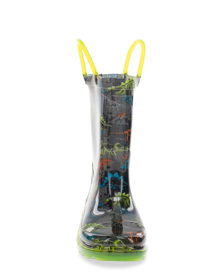 Kids Dinosaur Lighted Rain Boot - Gray - WSC B2B