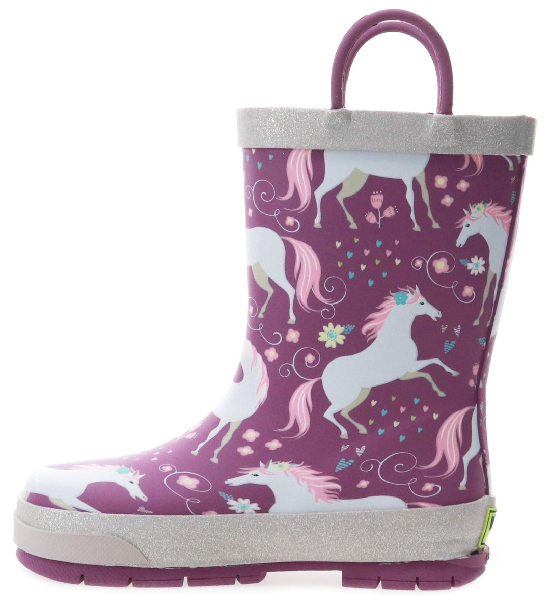 Kids Fancy Horse Rain Boot - Lilac - WSC B2B