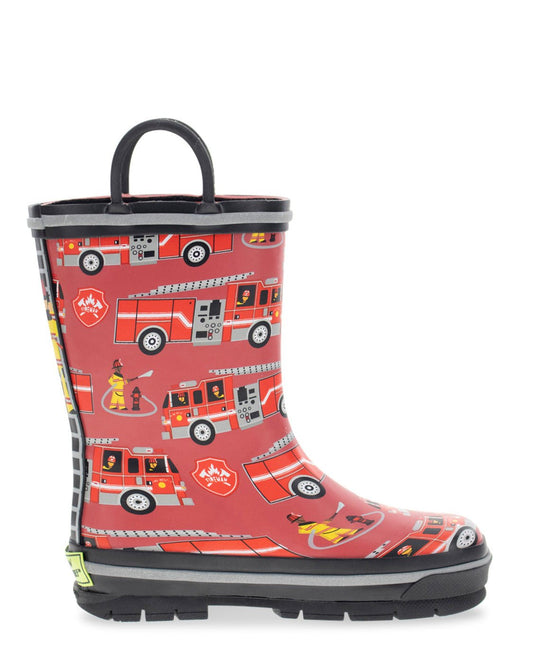 Kids Fire Truck Rescue Rain Boot - Red - WSC B2B