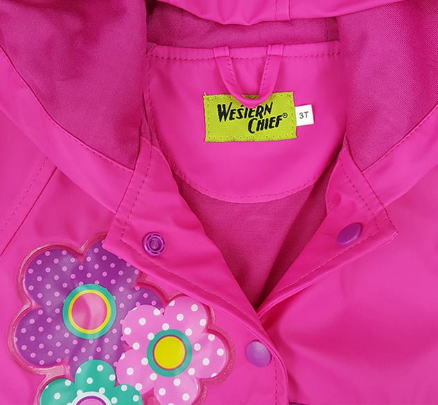 Kids Flower Cutie Rain Coat - Pink - WSC B2B