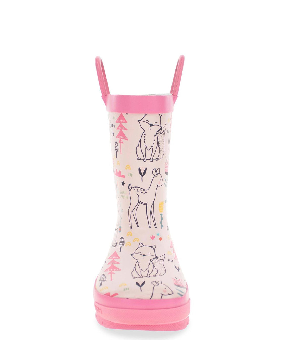 Kids Forest Doodle Rain Boot - Cream - WSC B2B