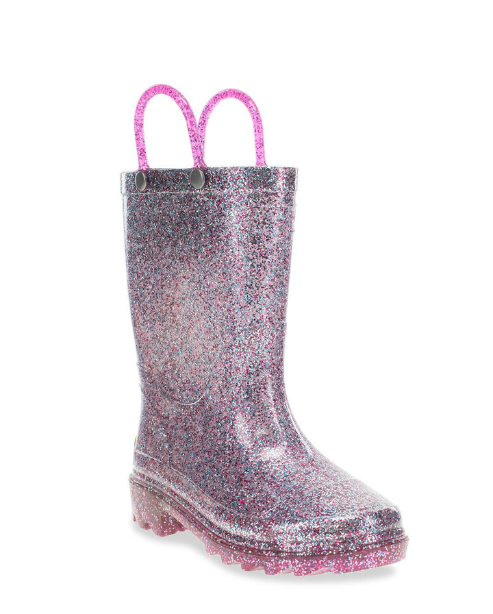 Kids Glitter Lighted Rain Boot - Multi - WSC B2B