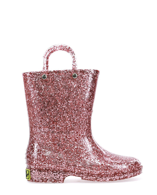 Kids Glitter Rain Boot - Rose Gold - WSC B2B