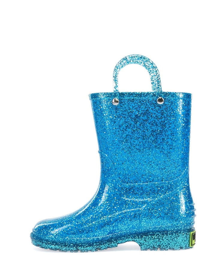 Kids Glitter Rain Boot - Turquoise - WSC B2B