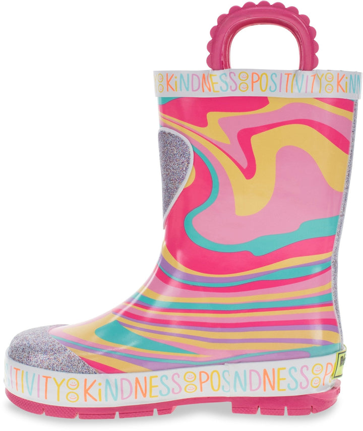 Kids Glitter Swirl Rain Boot - Multi - WSC B2B
