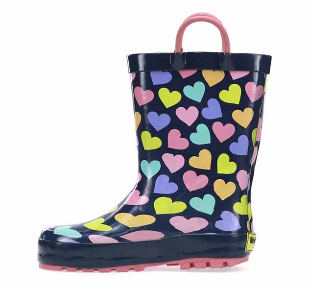 Kids Happy Hearts Rain Boot - Multi - WSC B2B