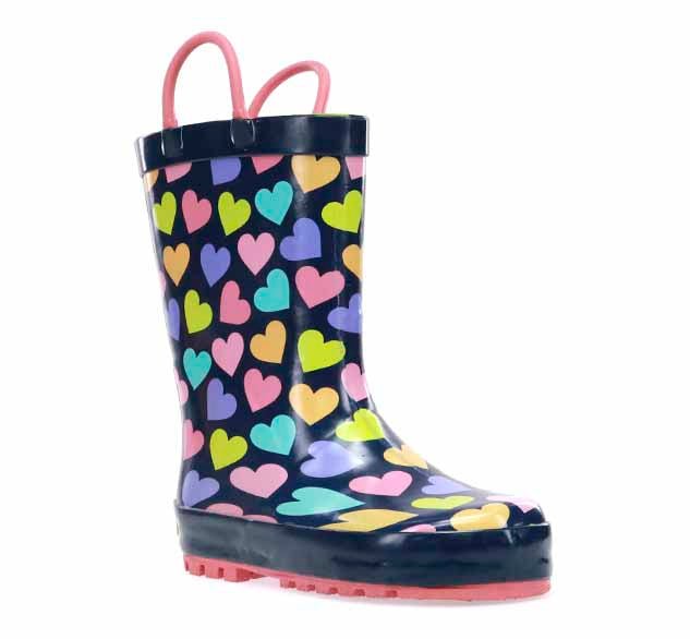 Kids Happy Hearts Rain Boot - Multi - WSC B2B