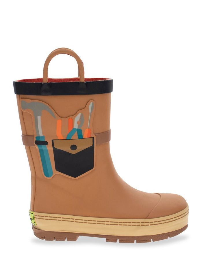 Kids Happy Helper Rain Boot - Chestnut - WSC B2B