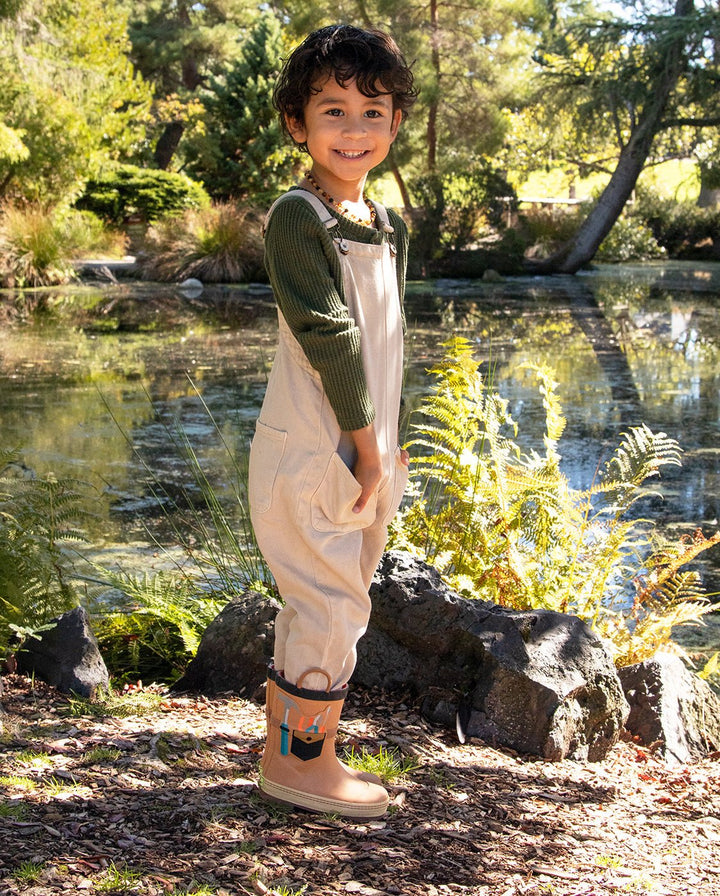 Kids Happy Helper Rain Boot - Chestnut - WSC B2B