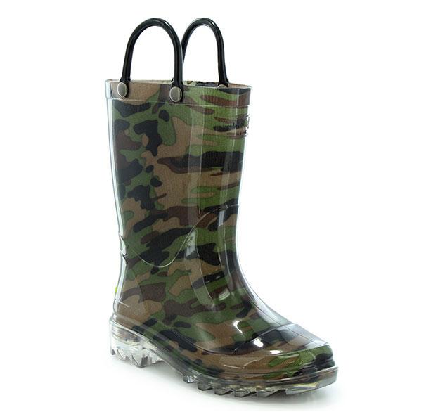 Kids Lighted Rain Boot - Camo - WSC B2B