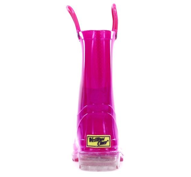 Kids Lighted Solid Rain Boot - Pink - WSC B2B