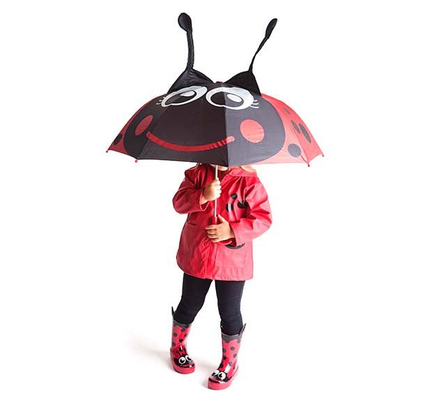 Kids Lucy Ladybug Umbrella - Red - WSC B2B