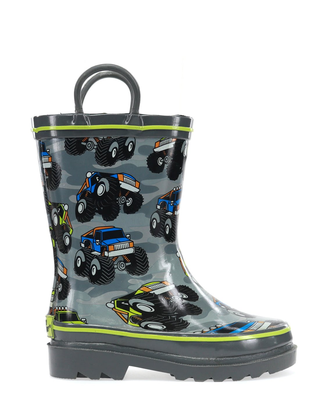 Kids Monster Truck Rain Boot - Charcoal - WSC B2B