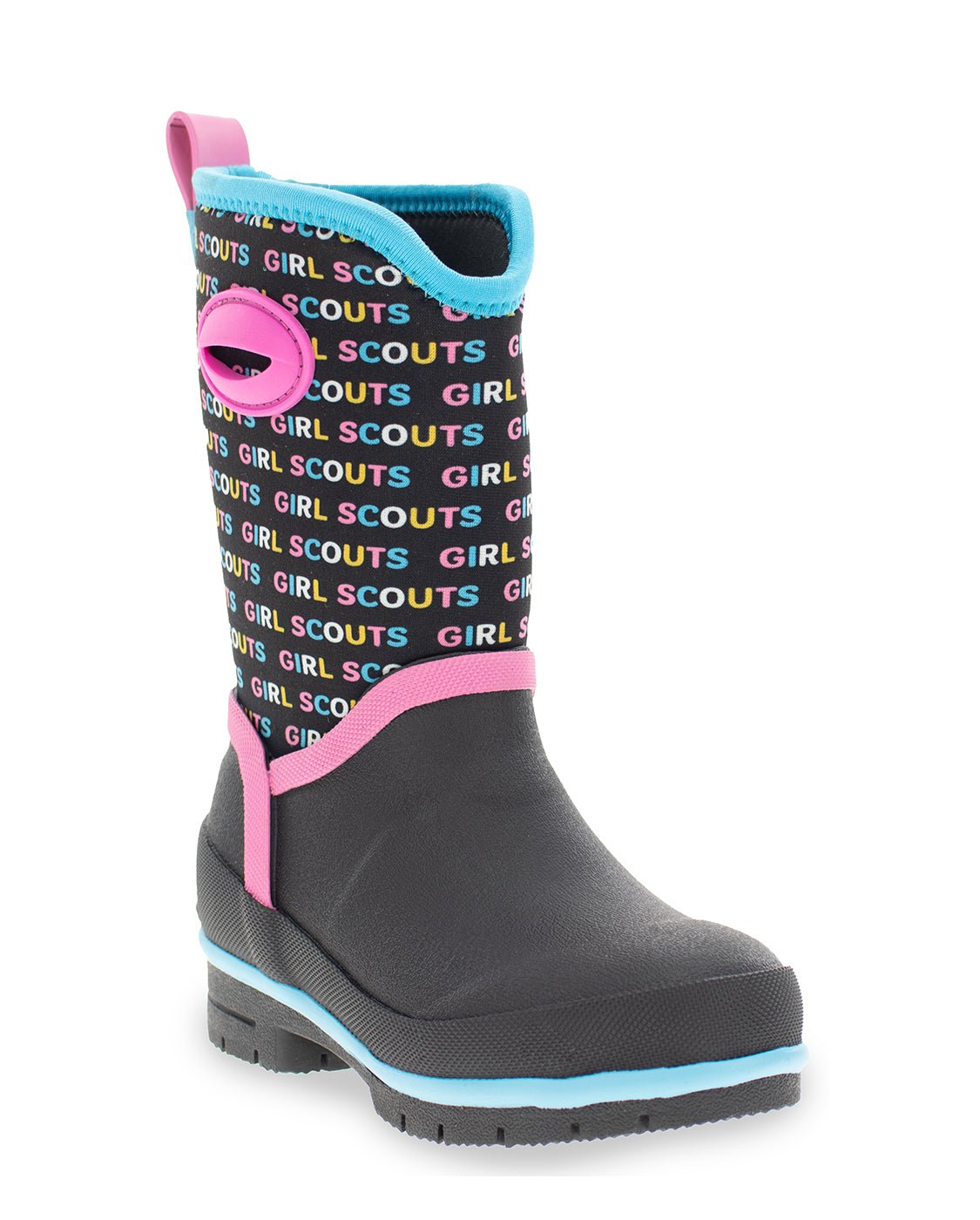 Kids Neon Girl Scouts Neoprene Cold Weather Boot - Black - WSC B2B